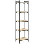 Libreria 5 Ripiani Rovere Sonoma 40x30x154 cm Legno Multistrato