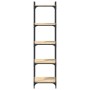 Libreria 5 Ripiani Rovere Sonoma 40x30x154 cm Legno Multistrato