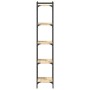 Libreria 5 Ripiani Rovere Sonoma 40x30x154 cm Legno Multistrato