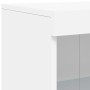 Armadietto con Luci LED Bianco in Legno Multistrato