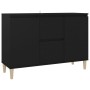 Credenza Nera 103,5x35x70 cm in Legno Multistrato