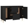 Credenza Nera 103,5x35x70 cm in Legno Multistrato