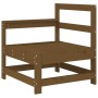 Set Salotto da Giardino 3 pz Miele in Legno Massello di Pino