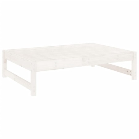 Poggiapiedi da Giardino 120x80 cm Legno Massello di Pino Bianco