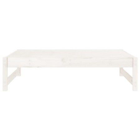 Poggiapiedi da Giardino 120x80 cm Legno Massello di Pino Bianco