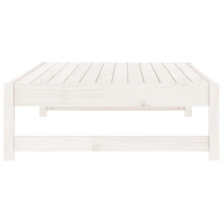 Poggiapiedi da Giardino 120x80 cm Legno Massello di Pino Bianco