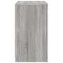 Armadietto con Luci LED Grigio Sonoma in Legno Multistrato