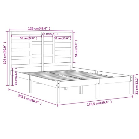 Giroletto Grigio in Legno Massello 120x200 cm