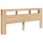 Testiera LED Rovere Sonoma 220x18,5x103,5 cm Legno Multistrato