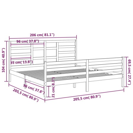 Giroletto Grigio in Legno Massello 200x200 cm