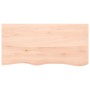 Ripiano a Parete 100x50x(2-6) cm Massello Rovere Non Trattato