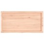 Ripiano a Parete 100x50x(2-6) cm Massello Rovere Non Trattato
