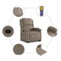 Poltrona Alzapersone Massaggi Reclinabile Cappuccino Similpelle