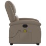 Poltrona Alzapersone Massaggi Reclinabile Cappuccino Similpelle