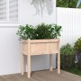 Fioriera da Giardino con Gambe 70x31x70 cm Legno Massello Pino