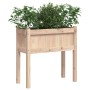 Fioriera da Giardino con Gambe 70x31x70 cm Legno Massello Pino