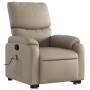 Poltrona Alzapersone Massaggi Reclinabile Cappuccino Similpelle