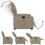 Poltrona Alzapersone Massaggi Reclinabile Cappuccino Similpelle