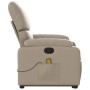 Poltrona Alzapersone Massaggi Reclinabile Cappuccino Similpelle