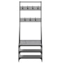 Appendiabiti con Porta Scarpe Grigio Sonoma 70x40x184 cm