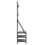 Appendiabiti con Porta Scarpe Grigio Sonoma 70x40x184 cm