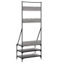 Appendiabiti con Porta Scarpe Grigio Sonoma 70x40x184 cm
