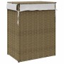 Cesto Portabiancheria con Coperchio 46x33x60 cm Polyrattan