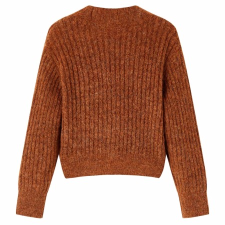 Cardigan da Bambina Lavorato a Mano Cognac 116