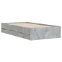 Giroletto Cassetti Grigio Cemento 100x200 cm Legno Multistrato