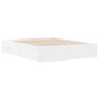 Giroletto con Cassetti Bianco 140x190 cm in Legno Multistrato
