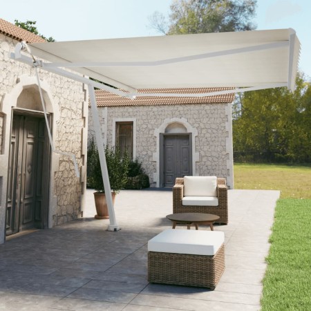 Set Pali per Tenda da Sole Bianco 450x245 cm Ferro