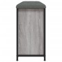 Panca Portascarpe Cassetto Ribaltabile Grigio Sonoma 102x32x56