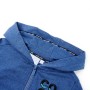 Felpa con Cappuccio e Cerniera per Bambini Blu Scuro Mélange 128