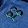 Felpa con Cappuccio e Cerniera per Bambini Blu Scuro Mélange 128