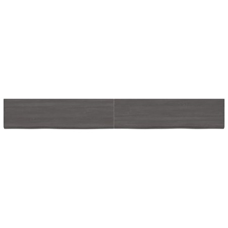 Ripiano Marrone Scuro 220x30x(2-4) cm Massello Rovere Trattato