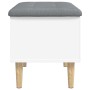 Panca Portaoggetti Bianca 62x42x46 cm in Legno Multistrato