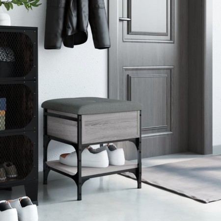 Panca Porta Scarpe Grigio Sonoma 42x42x45 cm Legno Multistrato