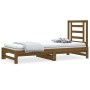 Dormeuse Estraibile Miele 2x(90x200) cm Legno Massello di Pino