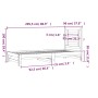 Dormeuse Estraibile Miele 2x(90x200) cm Legno Massello di Pino