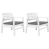 Set Salotto da Giardino 3 pz in Plastica Bianco