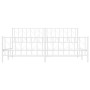 Giroletto con Testiera e Pediera Metallo Bianco 193x203 cm