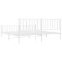 Giroletto con Testiera e Pediera Metallo Bianco 193x203 cm