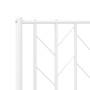 Giroletto con Testiera e Pediera Metallo Bianco 193x203 cm