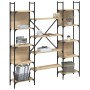 Libreria Rovere Sonoma 155,5x24x166,5 cm in Legno Multistrato