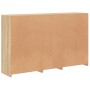 Credenza con Luci LED Rovere Sonoma 162x37x100 cm