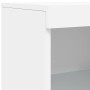 Credenza con Luci LED Bianca 162x37x100 cm