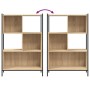 Libreria Rovere Sonoma 72x28x109 cm in Legno Multistrato