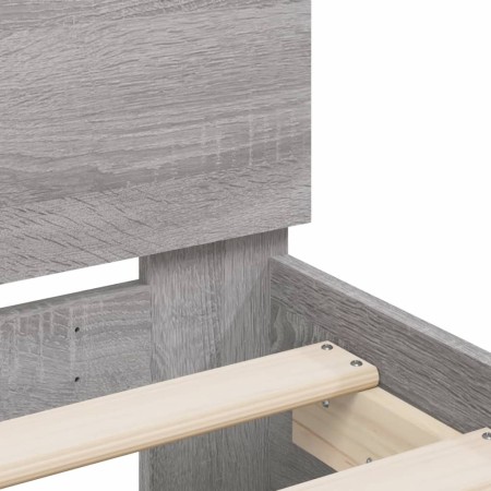 Giroletto Testiera Grigio Sonoma 200x200 cm Legno Multistrato