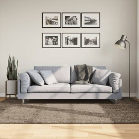 Tappeto a Pelo Lucido Lungo ISTAN Effetto Grigio 160x230 cm