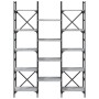 Libreria Grigio Sonoma 127,5x28,5x172,5 cm in Legno Multistrato